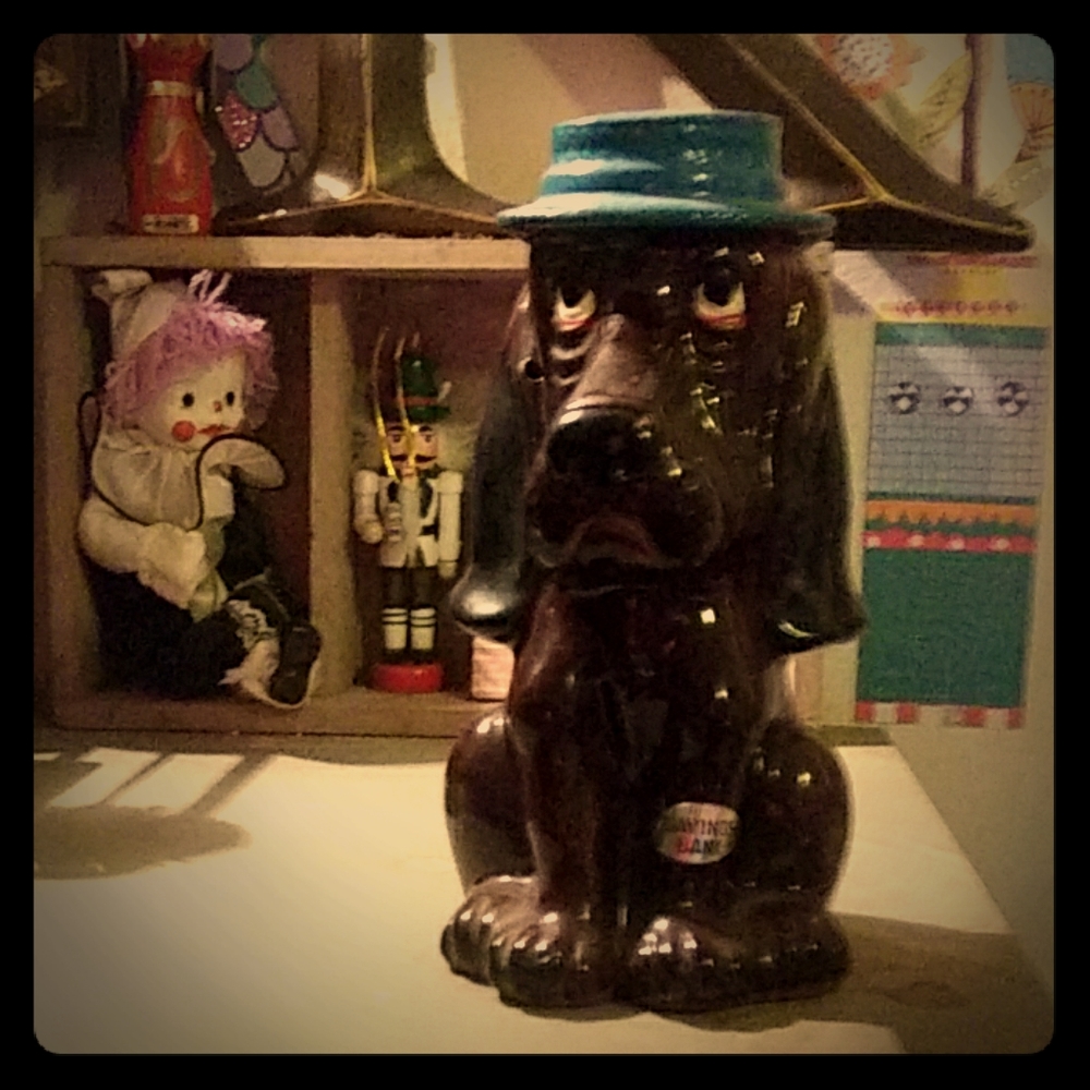 Vintage $ Puppy-bank $